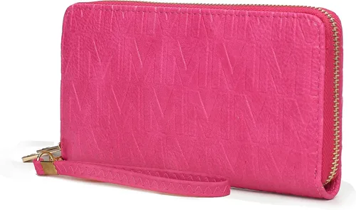 Miniatura 80 de MKF Collection Mia K - Cartera de pulsera para mujer, pequeña cartera de cuero vegano para tarjetas de crédito con cremallera y bolsillo