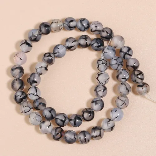 Miniatura 11 de Cuentas redondas sueltas de tigre de lapislázuli natural de 0.315 pulgadas (0.315 in), piedra curativa para hacer joyas, manualidades, pulseras