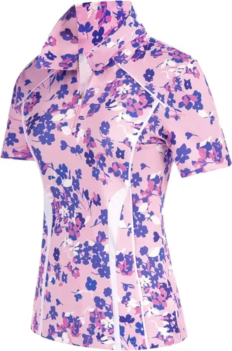 Miniatura 2 de JACK SMITH Women's Golf Polo Shirts Short Sleeve Lightweight Moisture Wicking Zipper Tennis Tops Slim Fit Sportwear