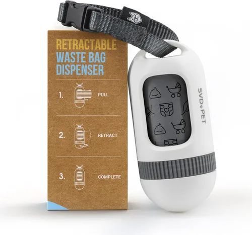 Miniatura 7 de SVD.PET Dispensador de Bolsa de Caca para Perros, Bolsa de Residuos Retráctil Compatible con Cualquier Correa de Perro, Bolsas de Residuos a Prueba