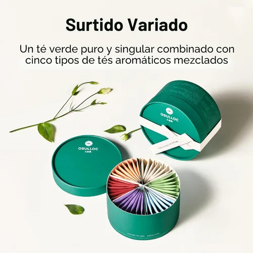 Miniatura 4 de OSULLOC Caja de Té For:rest (36 unidades, 6 tipos x 6 cada uno) Idea de regalo exquisita y única para amantes del té, Caja de regalo de muestra