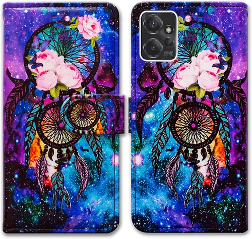 Miniatura 30 de Bcov Funda para Moto G Power 5G, diseño de pájaro negro y verde con tapa para teléfono con ranura para tarjetas, soporte para Motorola Moto G Power