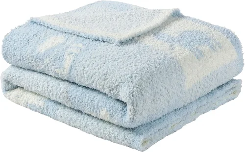 CREVENT Manta de bebé de 75x100cm de punto suave y cálida de 30"x40" para niñas y niños, esenciales para recién nacidos, regalo para baby shower -