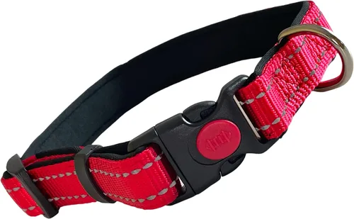 Miniatura 2 de Collar de perro de nailon acolchado reflectante - Devolver a las mascotas necesitadas - Cómodo collar de perro acolchado de neopreno, ajustable