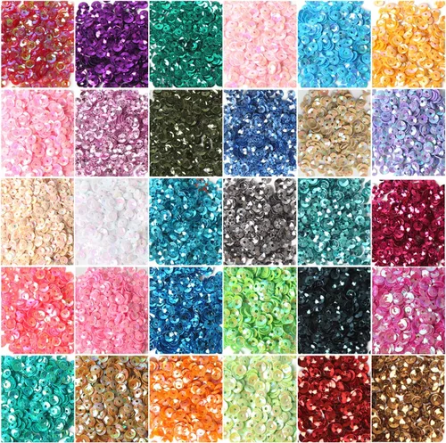 Miniatura 8 de CCINEE Kit de 10322 piezas de cuentas de semillas de vidrio y lentejuelas sueltas, cuentas de manualidades pequeñas de 4 mm, cuentas diminutas de 6
