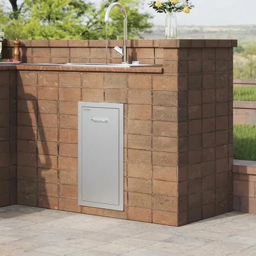 Miniatura 2 de VEVOR Cajón de Basura Extraíble 13.4"An x 25.7"Al x 19.6"Pr Rieles Deslizantes Inferiores de Acero Contenedor de Basura Rodante Bandeja Extraíble