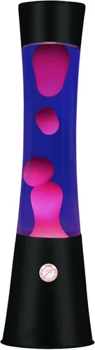 Vanful Lámpara de movimiento de líquido púrpura de 16" con base negra de cera blanca para adultos y niños, gran lámpara de magma como decoración