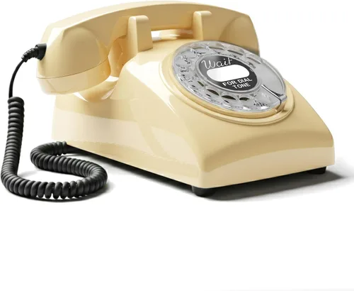Miniatura 11 de Opis 60s Cable: Teléfono rotativo/Teléfono vintage/Teléfono retro/Teléfono antiguo/Teléfono fijo retro/Teléfono vintage/Teléfono analógico