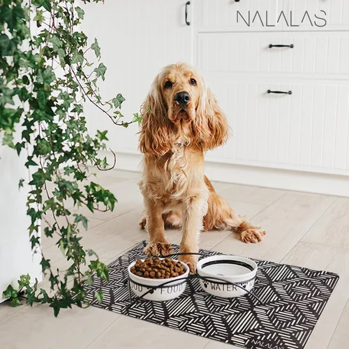 Miniatura 8 de NALALAS Tapete para perros para alimentos y agua, tapete de alimentación para gatos Tapete impermeable para cuenco de perro Tapete