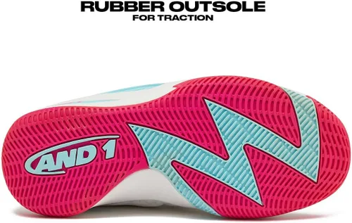 Miniatura 5 de AND1 Zapatos de baloncesto para niños y niñas, tenis de baloncesto geniales para niños, talla 11 a niño grande 7, tenis de caña media o alta
