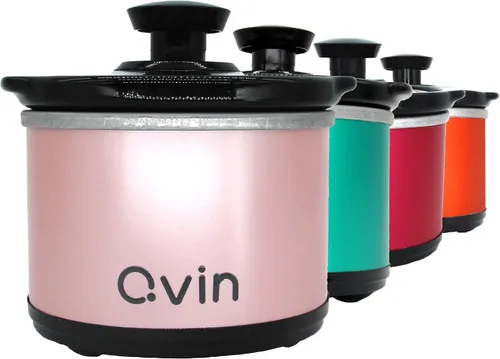 Miniatura 13 de Olla de cocción lenta mini de 0.65 cuartos de galón, olla de fusión para fondue con cacerola de gres apta para lavavajillas, para salsas, guisos