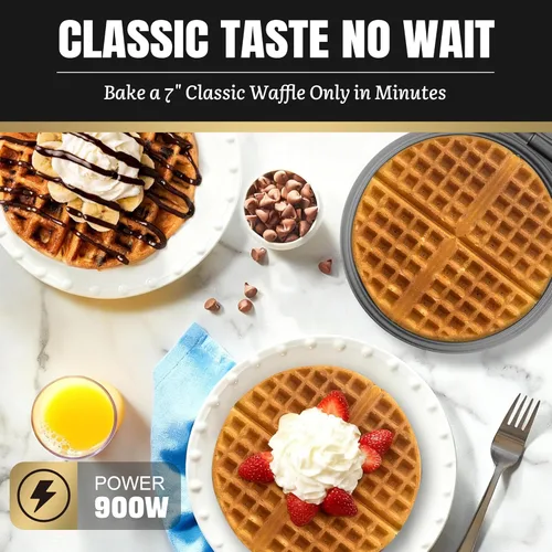 Miniatura 2 de FineMade Máquina para Hacer Waffles Belga con Placas Desmontables, Waflera Eléctrica, Gran Plancha para Waffles, Prensa para Panini de 3 en 1