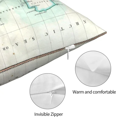 Miniatura 6 de Funda de almohada decorativa colorida con mapa del mundo para sofá, cama, hogar, 18 x 18 pulgadas