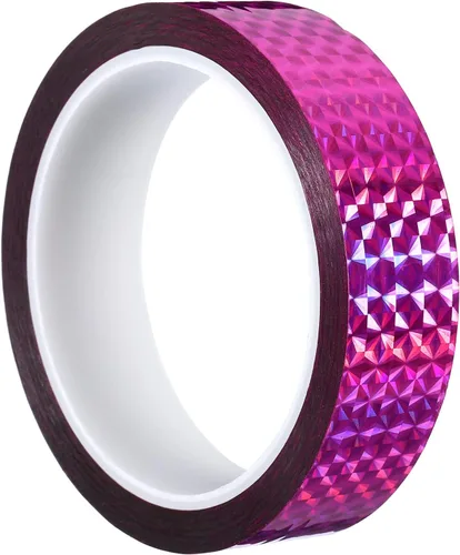 Miniatura 30 de PATIKIL Cinta prisma de 0.2 pulgadas x 55 yardas, adhesivo reflectante holográfico metalizado para detallar decoración de pared, arte de decoración