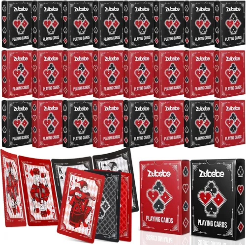 Miniatura 10 de Zubebe 12 Mazos de Cartas, Barajas de Cartas al Por Mayor en Tamaño Póker, Barajas de Póker Estándar para Actividades de Niños y Adultos
