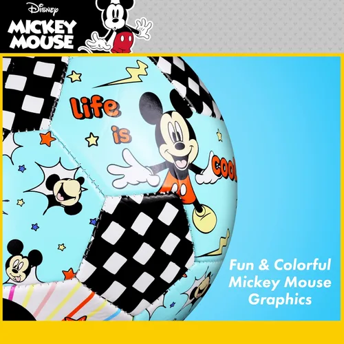 Miniatura 3 de Pelota de fútbol de Mickey Mouse de Disney, Tamaños 3, 5, con licencia oficial para niños y jóvenes Mickey - Woah