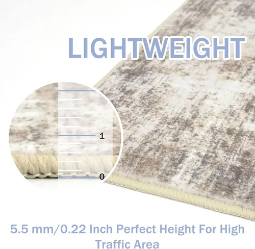 Miniatura 33 de IOHOUZE Alfombra abstracta lavable de 3 x 12 pies para pasillos, antideslizante para cocina, camino de entrada de lana sintética para interiores