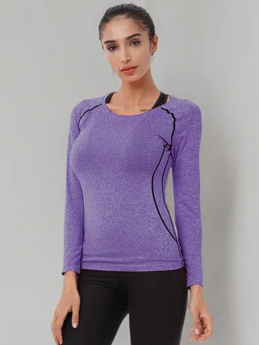 Miniatura 51 de CADMUS Paquete de 1 o 3 camisetas de entrenamiento de manga larga para mujer, camiseta de compresión de ajuste seco para correr