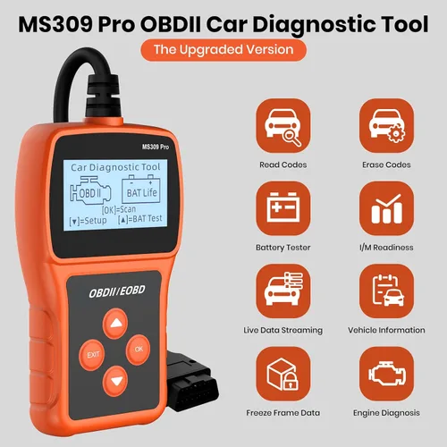 Miniatura 2 de Acum Escáner OBD2 - Lector de código de motor con reinicio, probador de batería, códigos de error de falla claros, herramienta de diagnóstico
