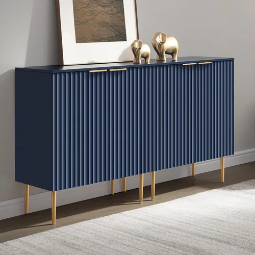 Miniatura 15 de SICOTAS Aparador Moderno de Entrada - Credenza de Buffet con Almacenamiento, Gabinete con 2 Puertas y Estantes Ajustables, Mesa de Acento para Barra