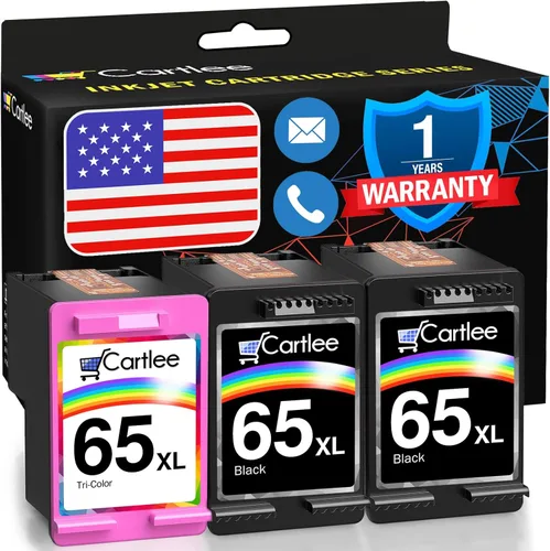 Cartlee Cartucho de tinta remanufacturado de repuesto para HP 65XL 65 XL para impresora DeskJet 2600 2622 2635 2652 2655 3700 3720 3722 3752 3755