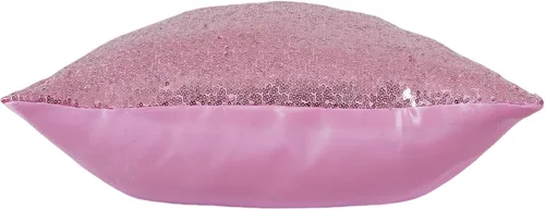 Miniatura 7 de Poise3EHome Fundas de almohada decorativas de 18 x 18 pulgadas, color rosa fucsia con lentejuelas, para sofá, cama, sala de estar, Navidad