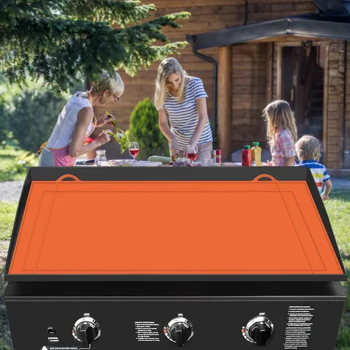 Miniatura 7 de Alfombrilla de silicona de 36 pulgadas para Blackstone de 36/30/28 pulgadas, alfombrilla protectora de parrilla de grado alimenticio
