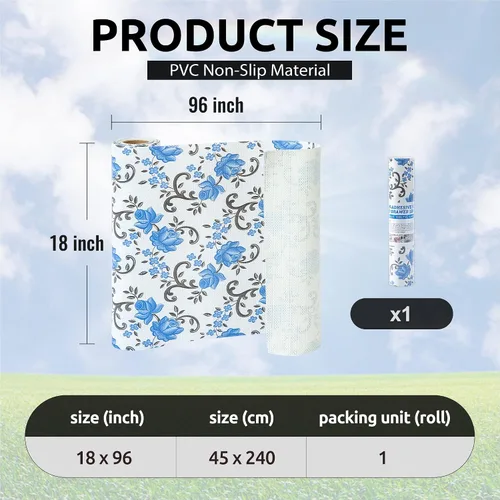 Miniatura 3 de FIFTY FEET Revestimiento de estante de 18 x 96 pulgadas para armarios de cocina, revestimiento de cajón de PVC para cómoda antideslizante para baño
