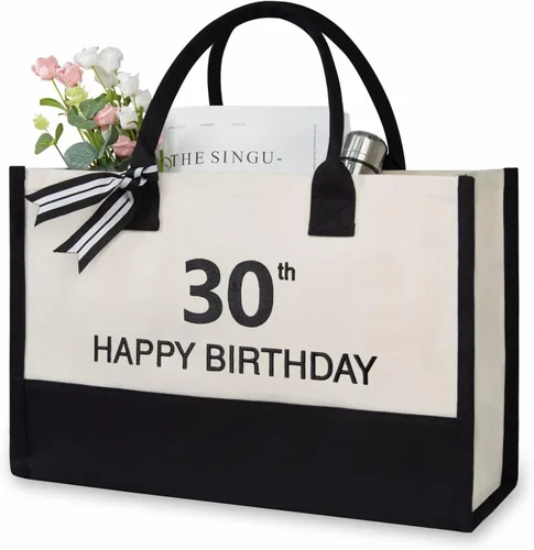 Miniatura 81 de TOPDesign Personalized Initial Canvas Beach Bag, Monogrammed Gift Tote Bag for Women