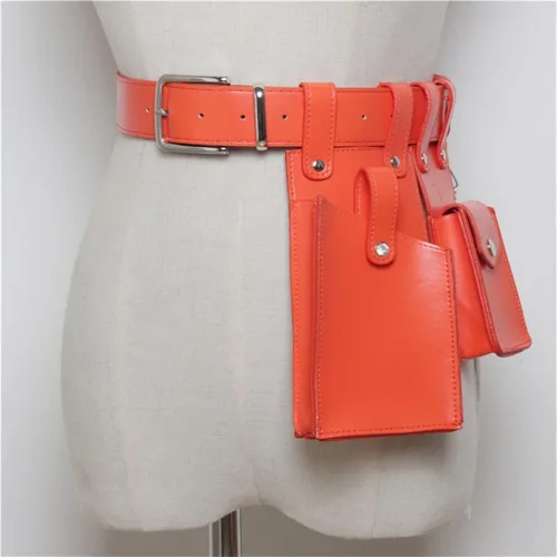 HNKDD - Cinturón desmontable para mujer, decoración de cinturón para teléfono celular, accesorios de decoración de ropa (color E, tamaño 42.5in)
