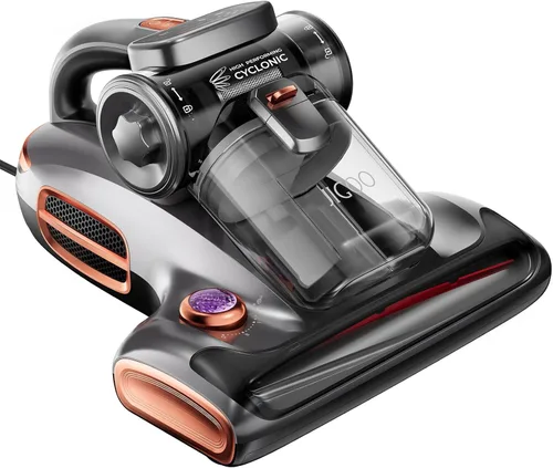 Miniatura 9 de JIGOO Aspiradora de Cama T600 con Luz UV-C, Succión de 15Kpa 700W Aspiradoras de Mano Potentes de Doble Depósito, Aspiradora de Colchón con Sensor