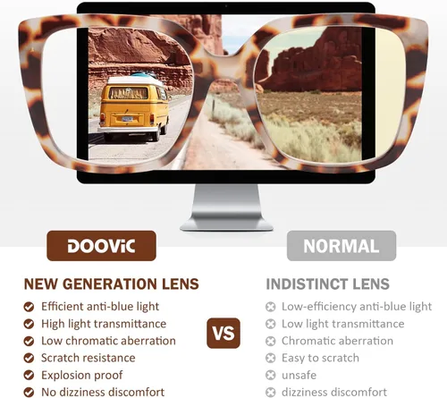 Miniatura 5 de DOOViC 3 Pack Oversized Reading Glasses for Women Blue Light Blocking Square Stylish Computer Readers