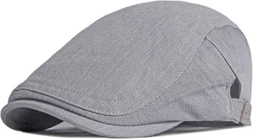 Miniatura 9 de Xinveen Sombreros Newsboy para Hombres Gorra Plana de Algodón Ajustable Transpirable Irlandesa Cabbie Ivy Sombrero de Conducir y Caza