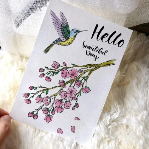 Miniatura 3 de Sellos transparentes de fondo de flores, sellos de silicona transparente de goma transparente con palabras de sentimiento para hacer tarjetas, álbum