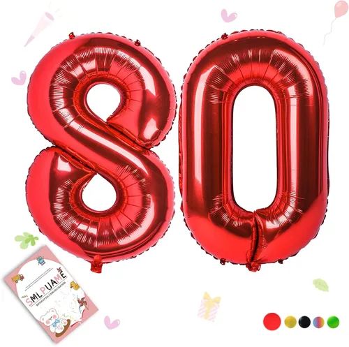 Miniatura 155 de Globos de números de 40 pulgadas del 0 al 9 dorados grandes del número 0, globos digitales para suministros de decoración de celebración de fiesta