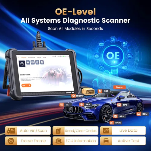 Miniatura 6 de THINKCAR THINKSCAN 689 OBD2 escáner, herramienta de escaneo bidireccional con 34+ restablecimiento, más de 3000 pruebas activas, codificación ECU