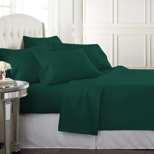 Miniatura 19 de Danjor Linens Juego de sábanas Cal King para personas que duermen con calor, sábanas de calidad de hotel con 4 fundas de almohada, bolsillos 03