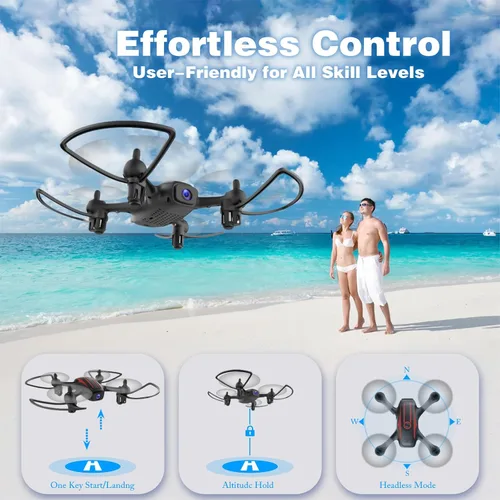 Miniatura 3 de Drones para niños de 8 a 12 años, dron con cámara 1080P para niños y adultos, FPV Drone con 2 baterías, mini dron con foto de gestos, cuadricóptero