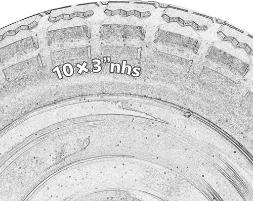 Miniatura 7 de Ruedas para Carrito Gorila de 10" con Neumático Sólido y Sin Pinchazos 4.10/3.50-4 para Camión de Mano, Carretilla, Carretón de Jardín, Carro - 2