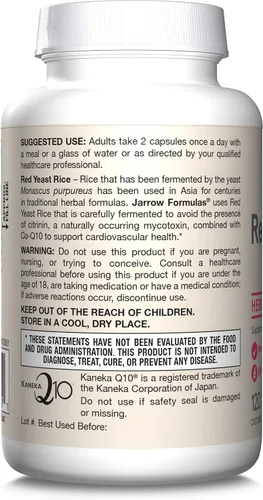 Miniatura 10 de Jarrow Formulas Arroz de Levadura Roja 1200 mg y CoQ10 100 mg por Porción - 120 Cápsulas Vegetales, 60 Porciones - Suplemento Dietético Herbal