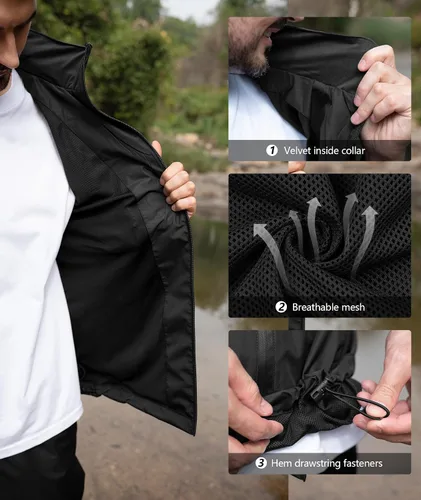 Miniatura 3 de SWISSWELL Trajes de lluvia impermeables y ligeros para hombres y mujeres, chaqueta y pantalones para golf, senderismo, viajes