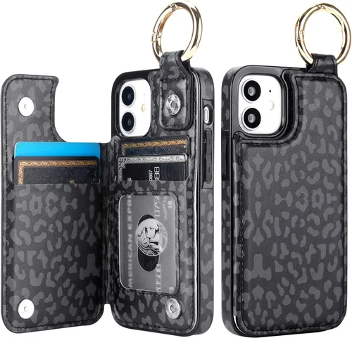 Miniatura 13 de HAOPINSH Funda tipo cartera para iPhone 12 Mini con tarjetero y diseño de girasoles de bandera americana, tapa trasera de piel sintética, ranuras