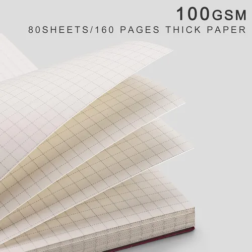 Miniatura 2 de EMSHOI Cuaderno de espiral de papel cuadriculado de 7.48 x 10.15 pulgadas, paquete de 2 cuadernos de 320 páginas B5 con notas adhesivas, papel