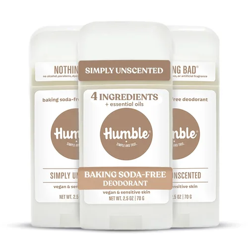Miniatura 16 de HUMBLE BRANDS - Desodorante natural sin aluminio para mujeres y hombres, desodorante vegano sin crueldad, formulado para pieles sensibles, bergamota