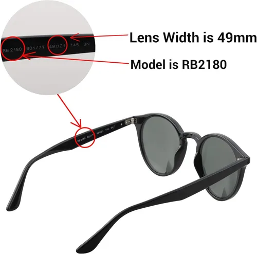 Miniatura 4 de Walleva Lentes de repuesto para lentes de sol Ray-Ban RB2180 de 1929in múltiples opciones disponibles