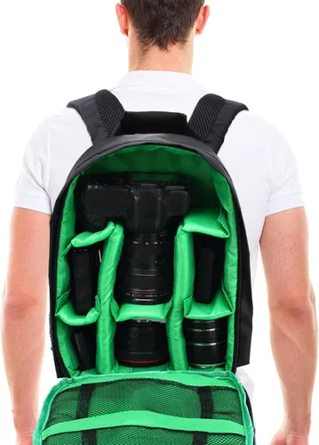 SOLUSTRE Bolsa de cámara Mochilas impermeables para cámara réflex digital SLR estuche de cámara de viaje Mochila de fotografía de gran capacidad