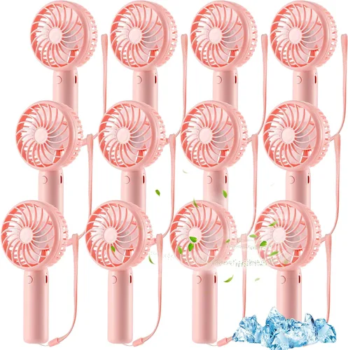 Miniatura 39 de Tujoe Mini ventilador de mano potente de 3 velocidades, ventilador personal pequeño portátil recargable con base USB para mujeres, maquillaje