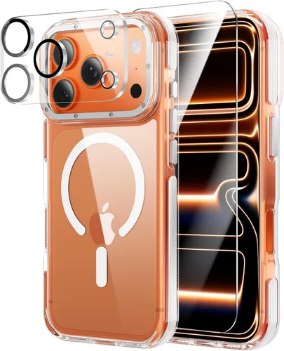 Miniatura 44 de Funda magnética diseñada para iPhone 11 Pro Max, [probada en caídas de grado militar] [compatible con MagSafe] Funda protectora delgada translúcida