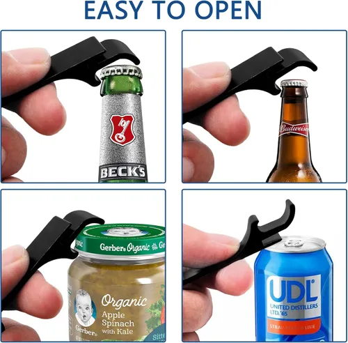 Miniatura 5 de Litoexpe 16 abrebotellas de cerveza negra, llavero de metal de alta calidad, herramienta de llavero de soda, regalo personalizado, accesorios