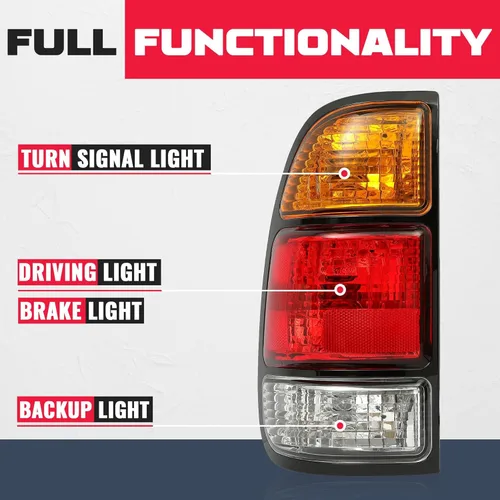 Miniatura 5 de ECOTRIC Luz trasera compatible con Toyota Tundra 2000-2006 Regular/Access Cab Lámpara de freno de señal Luz trasera lado del conductor izquierdo